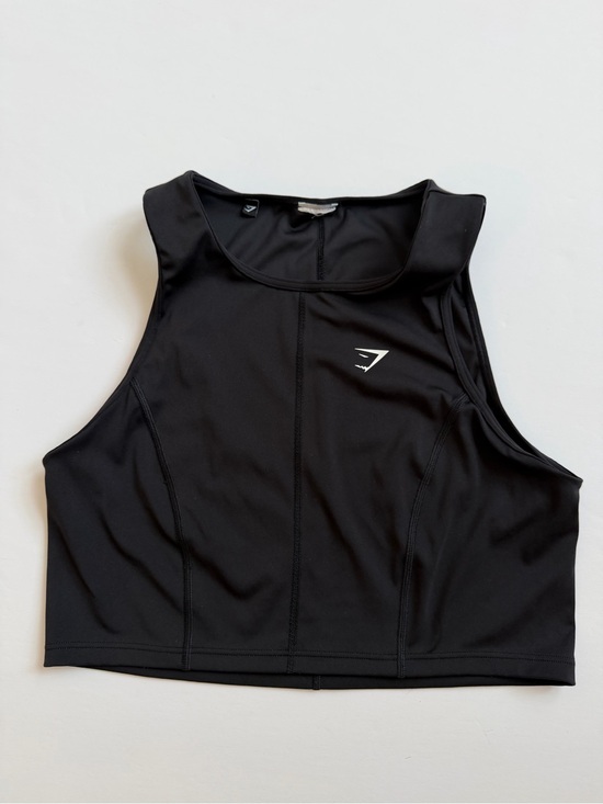 Gymshark Tops - Gymshark Black High-Neck Cropped Sports Tank